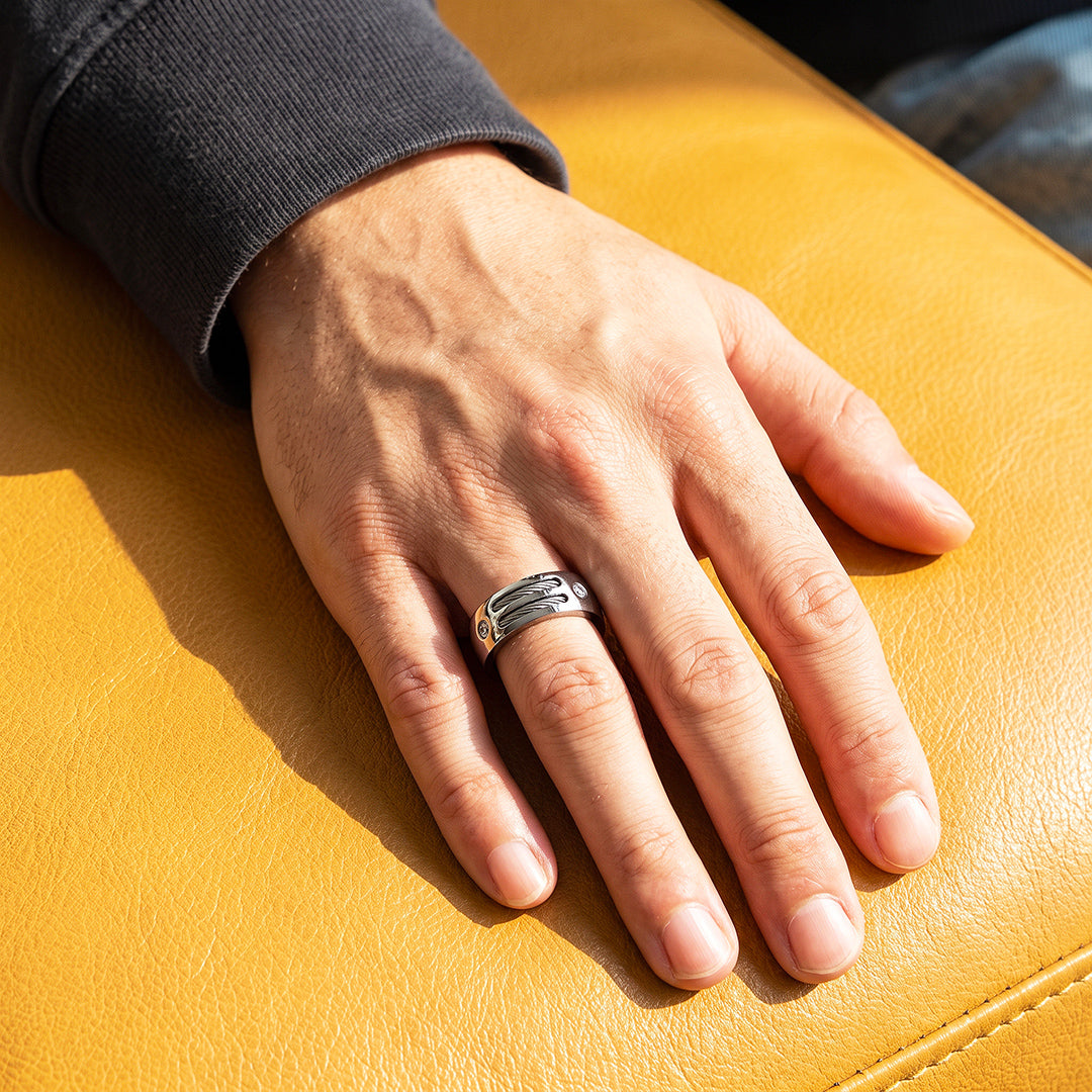 Industrial Cable Inlay Ring | Men&