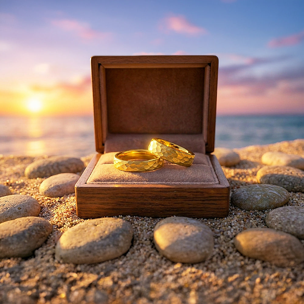 Pure Devotion | Tungsten Couple Rings | Gold Wedding Bands - Ring | Singapore Jewellery, Wedding Rings & Gifts | Same Day Delivery | Tiara.com.sg