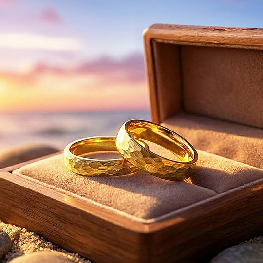 Pure Devotion | Tungsten Couple Rings | Gold Wedding Bands - Ring | Singapore Jewellery, Wedding Rings &amp; Gifts | Same Day Delivery | Tiara.com.sg