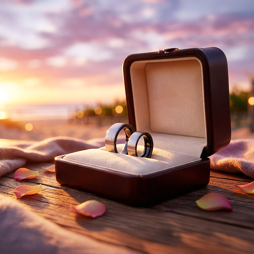 Resolve | Tungsten Couple Rings | Silver Wedding Bands - Ring | Singapore Jewellery, Wedding Rings &amp; Gifts | Same Day Delivery | Tiara.com.sg