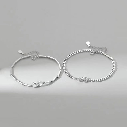 Silver Bond Couple Bracelets - Same Day Couple | Singapore Jewellery, Wedding Rings &amp; Gifts | Same Day Delivery | Tiara.com.sg