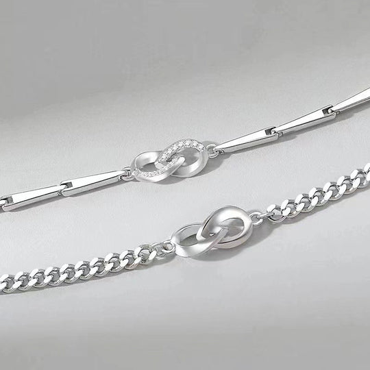 Silver Bond Couple Bracelets - Same Day Couple | Singapore Jewellery, Wedding Rings &amp; Gifts | Same Day Delivery | Tiara.com.sg