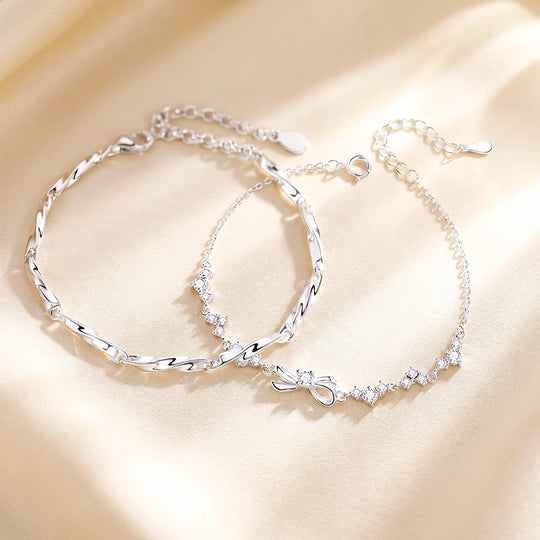 Silver &amp; Shine Couple Bracelets