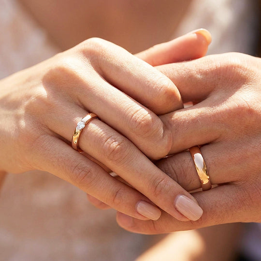 Sugar | High-Polished Classic Dome Solitaire Wedding Band