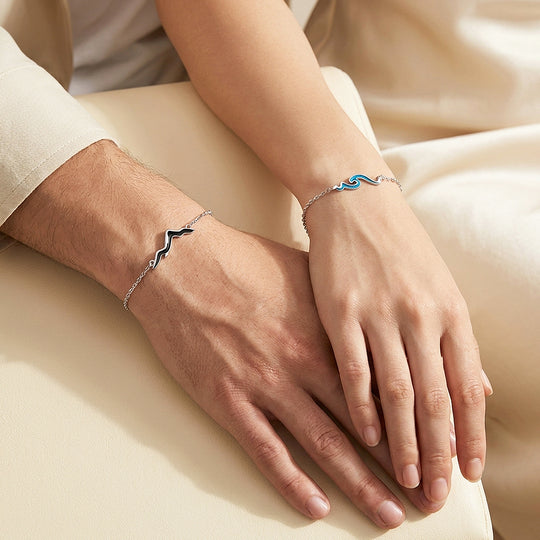 Waves and Peaks | Couple Bracelets