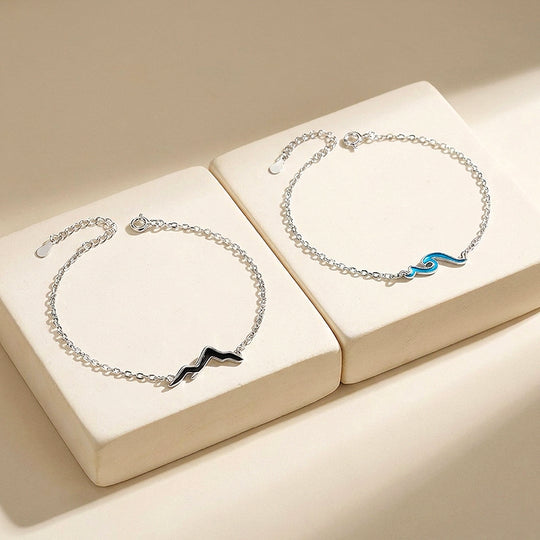 Waves and Peaks | Couple Bracelets