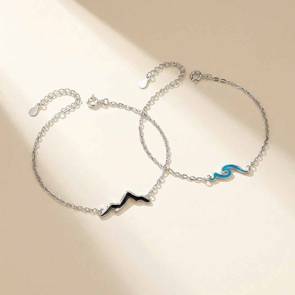 Waves and Peaks | Couple Bracelets