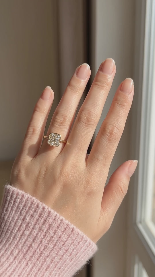 Canary Cushion-Cut Half-Bezel Solitaire | Women&