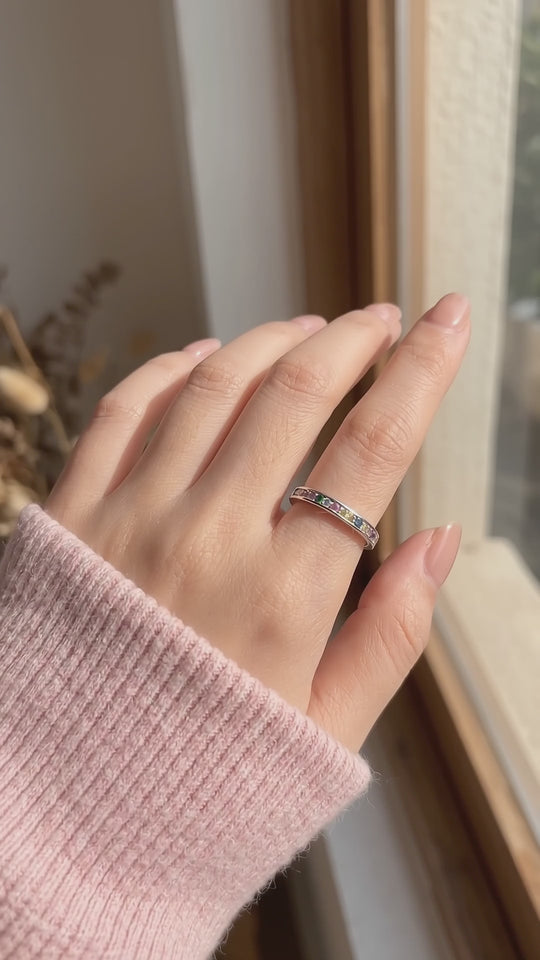 Channel-Set Multi-Tone Eternity Band | Women&