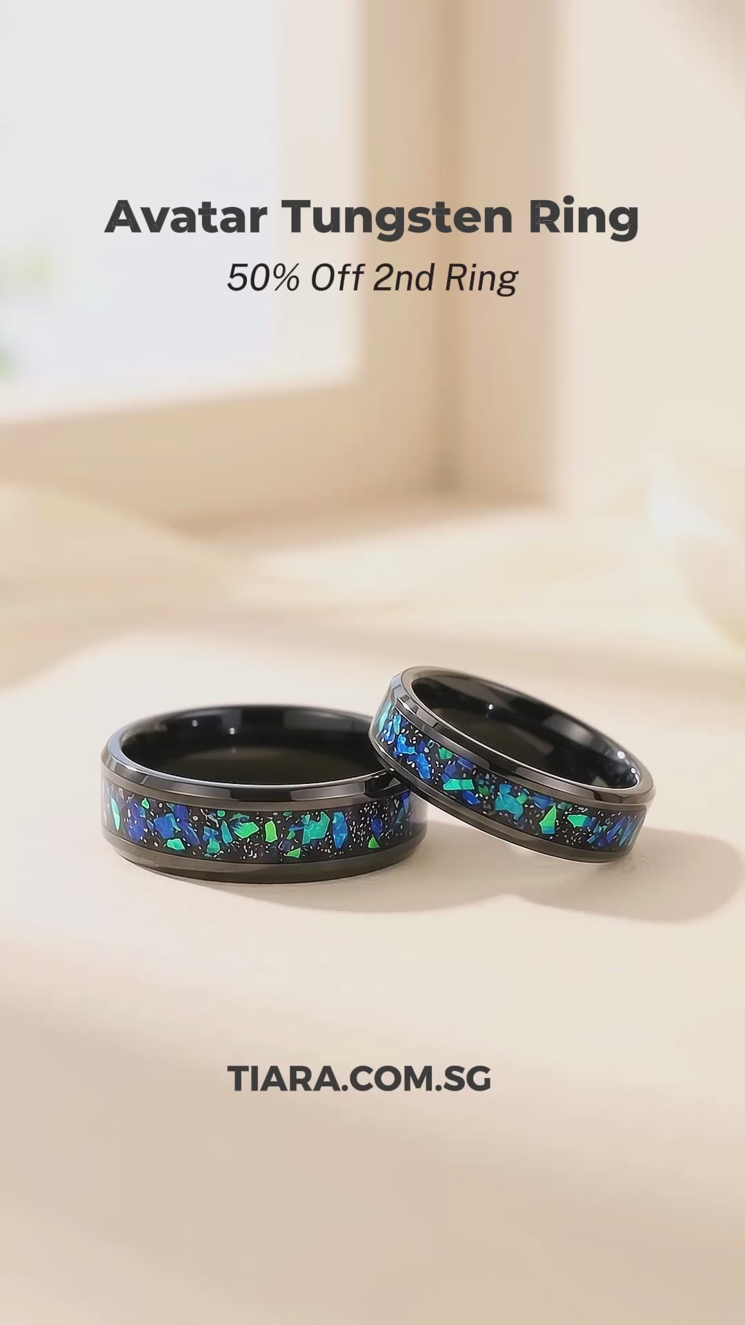 Avatar | Tungsten Couple Rings | Black Wedding Bands