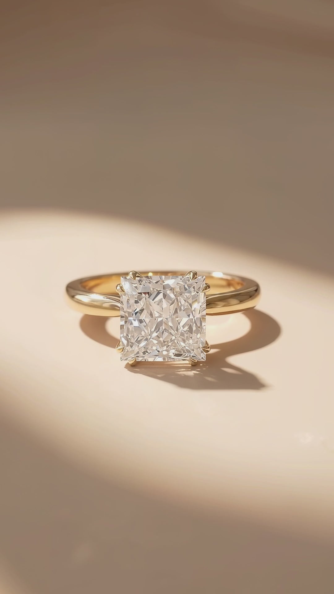 4 Carat Princess-Cut Moissanite Solitaire Ring | 925 Sterling Silver | PRM7235