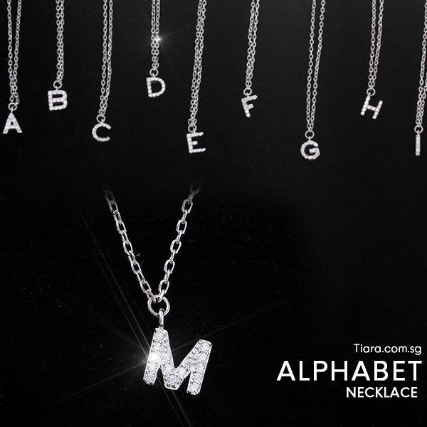 Alphabet Necklace - Luxe Necklace | Singapore Jewellery, Wedding Rings & Gifts | Same Day Delivery | Tiara.com.sg