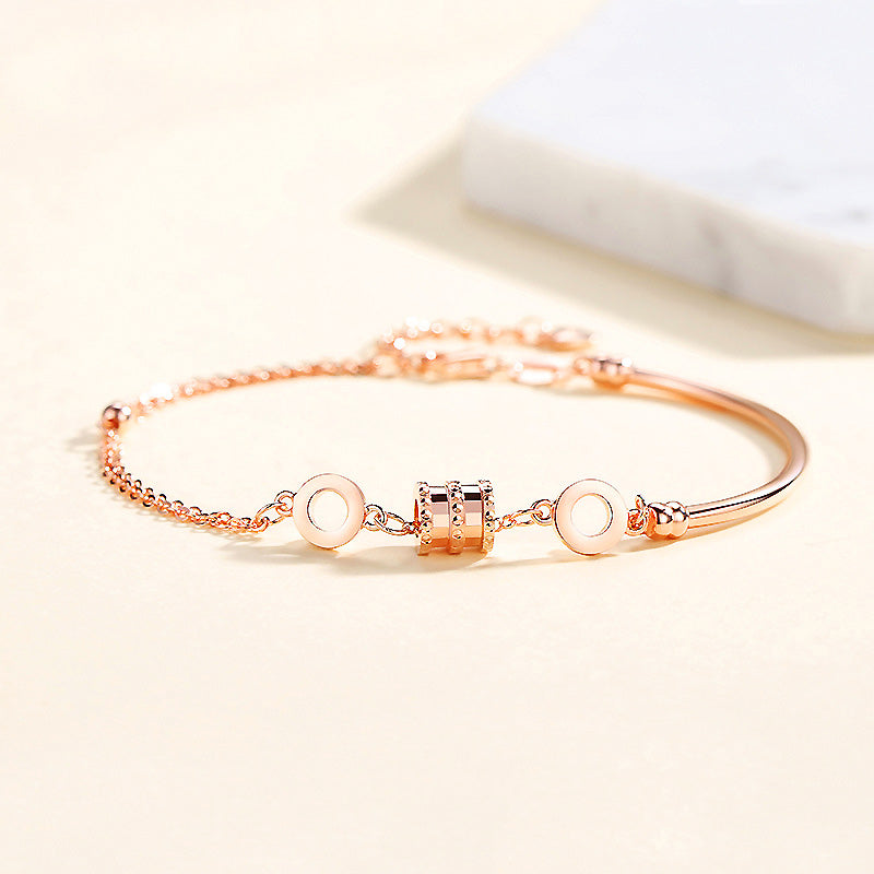 Barrel Charm Bangle Bracelet | Diamond Simulant | Luxe6087 - bangle | Singapore Jewellery, Wedding Rings & Gifts | Same Day Delivery | Tiara.com.sg