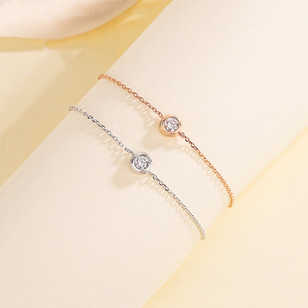 Solitaire Bezel Bracelet | Diamond Simulant | Luxe6188 - bangle | Singapore Jewellery, Wedding Rings & Gifts | Same Day Delivery | Tiara.com.sg